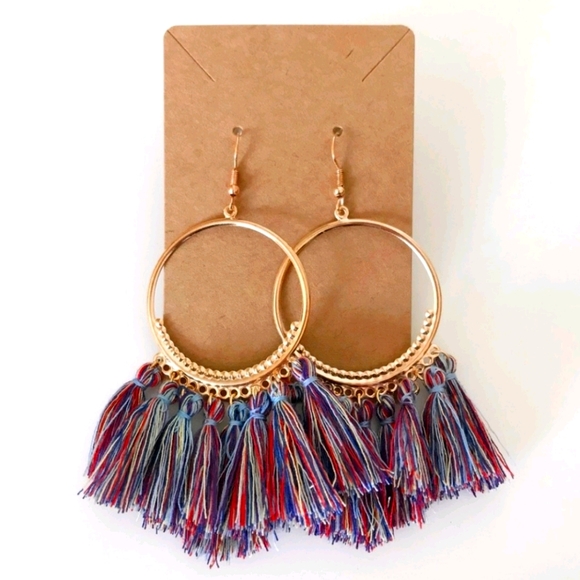 Jewelry - Bohemian Tassel Hoop Earring